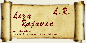 Liza Rajović vizit kartica